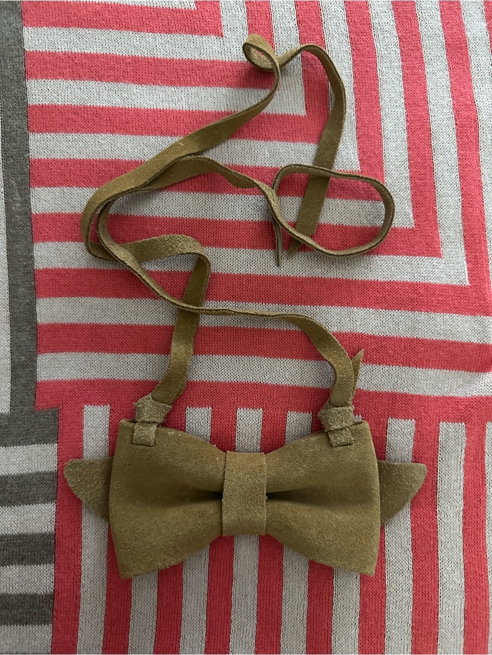 Levi’s Suede Bowtie Necklace